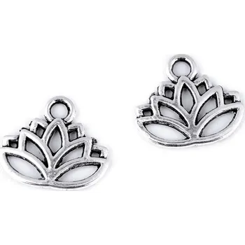 Přívěsek lotos 15x17mm platina