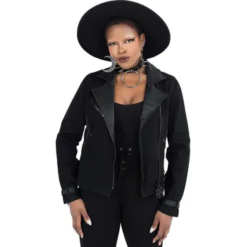 Dámský bomber bunda dámská KILLSTAR - Interstate Biker - Black - XXL