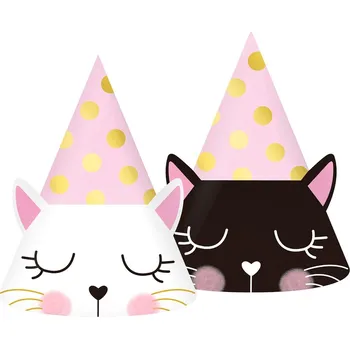 Karnevalová maska Párty čepička Černá kočka