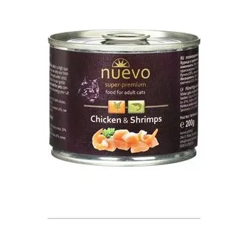 Krmivo pro kočku Nuevo kočka adult Kuře a krevety konz. 200g