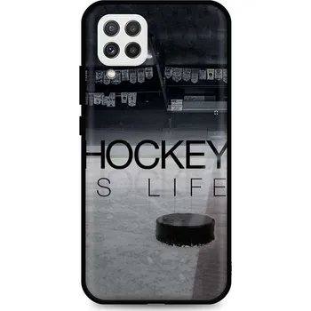 Pouzdro na mobilní telefon Kryt Samsung A22 silikon Hockey Is Life (obal neboli pouzdro na Samsung A22)
