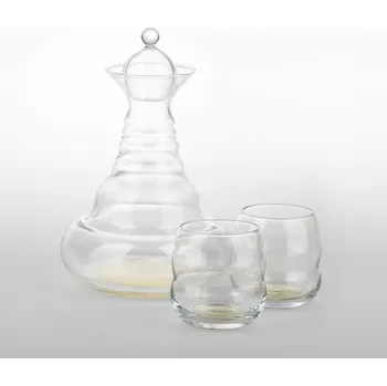 Sada Karafa Alladin Gold 1,3 litru + dvě skleničky Mythos Gold (Karafa Kvet zivota - Alladin gold - se zlatým symbolem "Květ života")