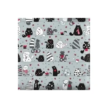 Dekorativní polštářek Povlak na polštářek Každá kočka jiná šedý, 40x40 cm (Dekorační povlak na polštářek s kočkou, kočka)