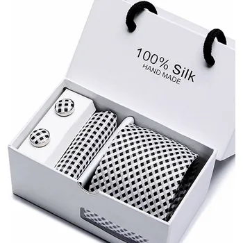 Kravata Amparo Miranda® Dárková sada kravata, kapesníček a manžetové knoflíčky SB19