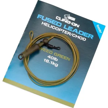 Nash Montáž Cling-On Fused Helicopter/Chod Leader 40lb Weed 1 m