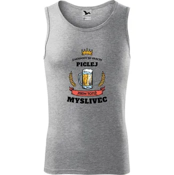 Pánské tílko Pánské tílko Malfini Core Z hospody se vracím - Myslivec