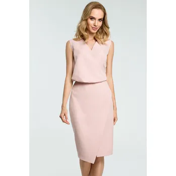 Dámské šaty Denní šaty M395 - Moe pudrová růže L