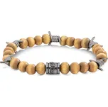 Náramek POLICE Barbedwire Brown Silver PEJGB2112332