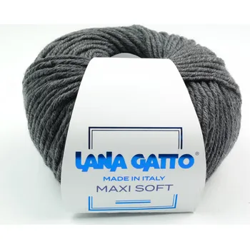 Příze Lana Gatto pletací příze vlna merino MAXI SOFT tmavošedá