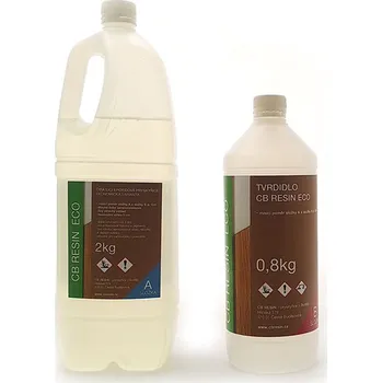 Tmel CB RESIN ECO 2,8kg čirá licí epoxidová pryskyřice (Ekonomická licí pryskyřice pro výrobu větších a středních transparentních odlitků, epoxidových stolů, epoxidových lamp, reklamních a dekorativních předmětů nebo pro použití v modelářství.)