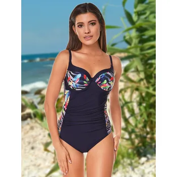 Dámské plavky Dámské jednodílné plavky pro plnoštíhlé K 8064 - Effy