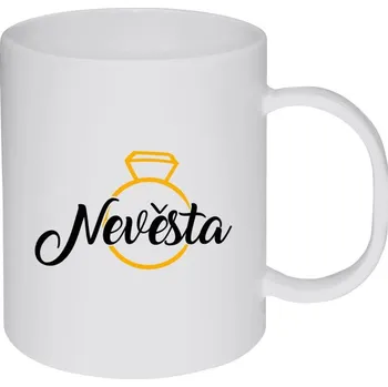 Hrnek 330 ml - plastový Nevěsta - zlatý prsten