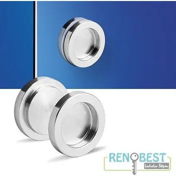 Dveřní kování AC-T Mušle 60mm kulatá, zápustná, nerez