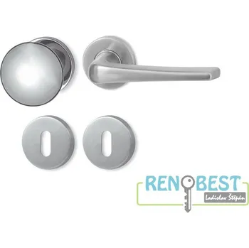 Dveřní kování HOLAR Dveřní kování METAL EXTRA ME 15 LIGHT s koulí a rozetou Provedení: klika pravá PZ/koule, Povrchová úprava: nerez mat