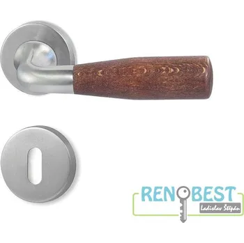 Dveřní kování HOLAR Dveřní kování WOOD STEEL WS 01 s kulatou rozetou různé barvy Barevné provedení: eben, Provedení: WC