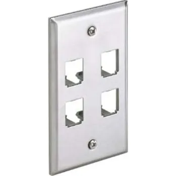 Elektrická zásuvka CFP4SY Zásuvka MINI-COM pro 4 moduly, nerez ocel