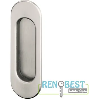 AC-T Mušle OV na posuvné dveře matný nikl (skryté vruty) Provedení: BB na klíč, Povrchová úprava: matný nikl