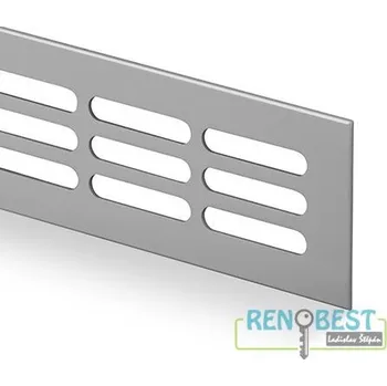 Větrací mřížka AC-T Mřížka větrací ACT hliníková š.80 mm efekt nerez elox různé délky Barva: efekt nerez, Délka: 500 mm