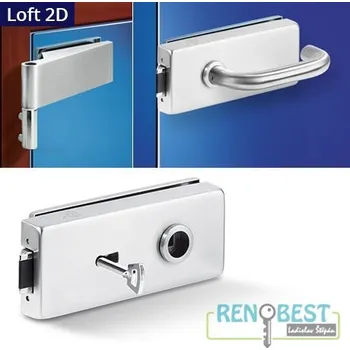 Dveřní kování AC-T Sada HR nerez Loft 2D Typ klíče: Bez otvoru