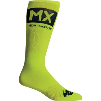 Pánské ponožky a Dětské motokrosové ponožky-podkolenky THOR MX COOL SOCK ACID/MIDNIGHT vel. 32-38 (Ponožky pro motocyklové enduro/motocross boty)