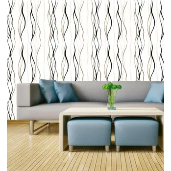 Tapeta DIMEX | Vliesová tapeta na zeď Dimex Line WP-014-03 | 0,75 x 10 m | hnědá, černá, bílá, béžová + Vliesová tapeta na zeď Dimex Line WP01404 v rozměru 0,75 x 10 m