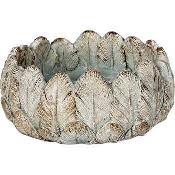 Květináč Cementový obal na květináč s peříčky Lify - Ø20*10 cm