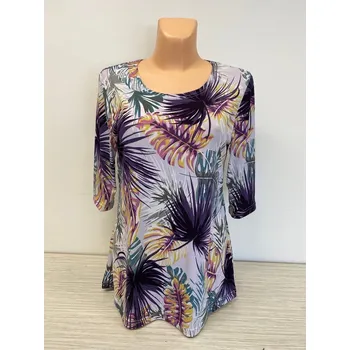 Dámská tunika fialová halenka BAHU, Barva Fialová, Velikost 40 - na zakázku, Materiál 98% Polyester 2% Lycra