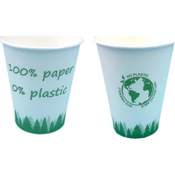 Jednorázové nádobí Papírový kelímek bez plastu 100% PAPER 280 ml ( pr. 80 mm) (50 ks)