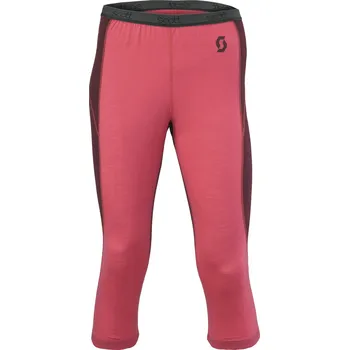 Dámské kalhoty Dámské termo 3/4 kalhoty Merino Scott W´s Pant 7zr0 Merino Vlna Ger. Pink 220156
