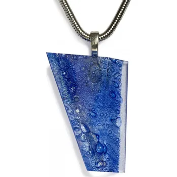 Náhrdelník Broušený skleněný šperk pařížská modrá PARIS PRV0814