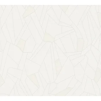 Tapeta A.S. Création | Vliesová tapeta na zeď New Life 37677-1 | 0,53 x 10,05 m | bílá, krémová, šedá + Bílá, krémová, šedá vliesová tapeta na stěnu 376771 v rozměru 0,53 x 10,05 m