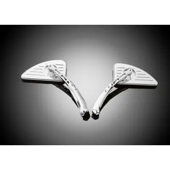 Zrcátko pro motocykl Motocyklové zrcátko Tech Glide Teardrop, levá strana, nastavitelná nožka, chrom (1ks) - Chrom