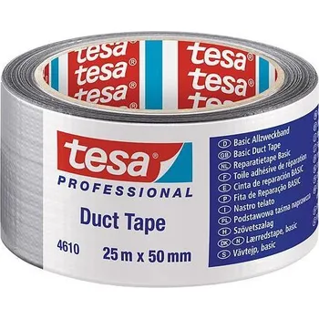 Lepicí páska STREND Páska tesa® BASIC Duct Tape, stříbrná, textilní, 50 mm, L-25 m 2171044