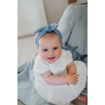 Čelenka MAMBI Dětská bavlněná čelenka Maja azure