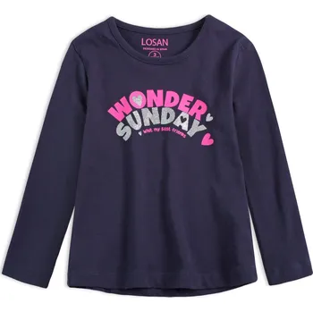 Dívčí tričko Dívčí tričko s dlouhými rukávy LOSAN WONDER SUNDAY modré Velikost: 92