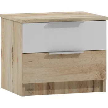 Noční stolek Noční stolek 2S VALTURA dub wotan/bílá