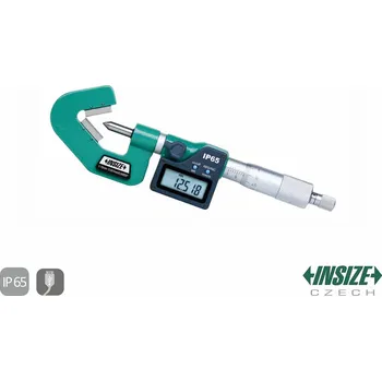 Digitální třmenový mikrometr s prizmatickými měřicími plochami 35-50/0,001 mm IP65 INSIZE