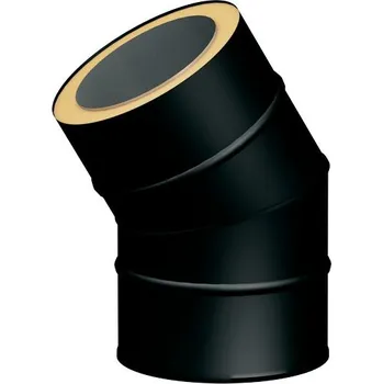 Komín Koleno 30° černé 150-30 mm SP