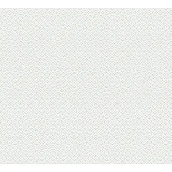 Tapeta A.S. Création | Vliesová tapeta na zeď Attractive 37759-5 | 0,53 x 10,05 m | bílá, metalická + Bílá, metalická vliesová tapeta na stěnu 377595 v rozměru 0,53 x 10,05 m