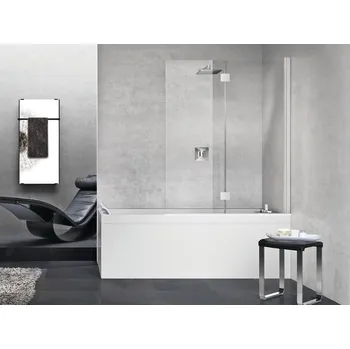 Vanová zástěna Young 1BSV - 2-dílná vanová zástěna 120x150 levá, bílá lesklá VZA2YO-D120L