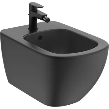 Bidet IdealStandard Ideal Standard Tesi Závěsný bidet 36x53 cm, hedvábná černá, T3552V3