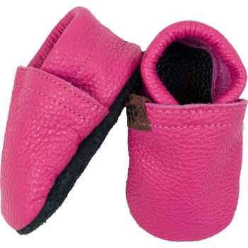 Capáčky růžové kožené capáčky