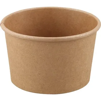 Jednorázové nádobí Miska papírová na polévku 500 ml pr. 115 mm KRAFT (50 ks)