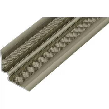 Stavební profil ACARA PRAHA s.r.o. AC AP45/1 schod. lišta vnitřní, hliník elox titan, v: 27 mm, š: 27 mm, d: 2,5 m, 5 mm