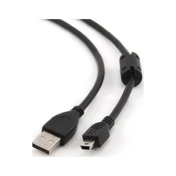Kabel do PC GEMBIRD Kabel USB 2.0 A-Mini B (5pin) propojovací, HQ s ferritovým jádrem, 1,8m, černý