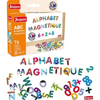 Magnetická kreslící tabulka Jeujura Barevná magnetická písmenka 76 ks