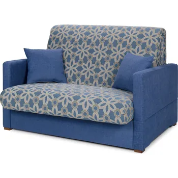 Pohovka Dvoumístná pohovka Tuli 09 s rozkladem a úložným prostorem z bukového dřeva