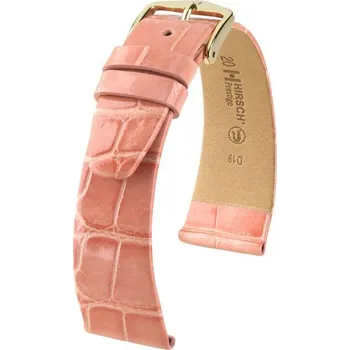 Řemínek na hodinky Kožený řemínek Hirsch Prestige L 02207023-1, oranžový, aligátoří kůže, délka L, Quick Release