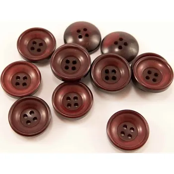Knoflík Dírkový knoflík - vínová - průměr 1,8 cm