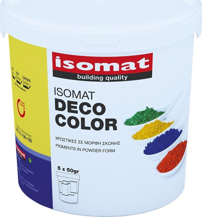 ISOMAT DECO COLOR Pigment v práškové formě pro barvení malt a betonu, červenohnědá, 250 g